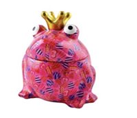 Scultura Pomme Pidou Biscottiera in Ceramica 140-00334-FUCSIA - 140-00334-FUCSIA